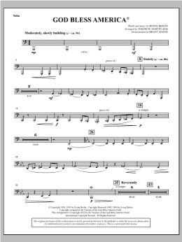 page one of God Bless America - Tuba (Choir Instrumental Pak)