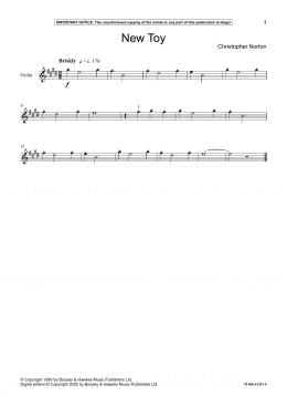 page one of New Toy (Instrumental Solo)