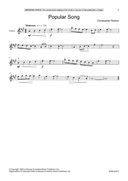 page one of Popular Song (Instrumental Solo)