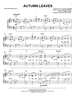 page one of Autumn Leaves (Piano Adventures)