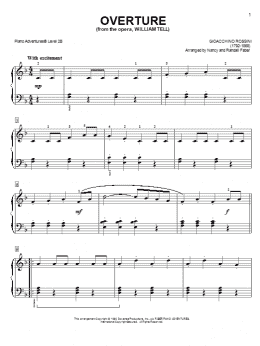 page one of William Tell Overture (Piano Adventures)
