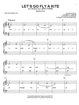 page one of Let's Go Fly A Kite (from Mary Poppins) (Piano Adventures)