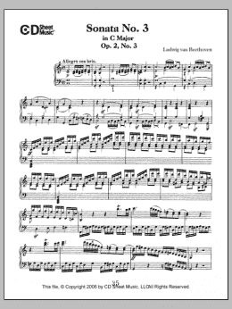 page one of Sonata No. 3 In C Major, Op. 2, No. 3 (Piano Solo)