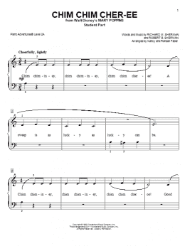 page one of Chim Chim Cher-ee (from Mary Poppins) (Piano Adventures)