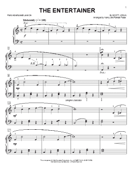 page one of The Entertainer (Piano Adventures)