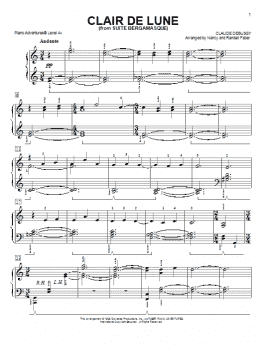 page one of Claire de Lune (Piano Adventures)