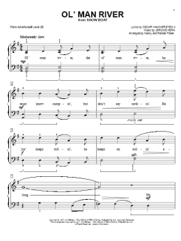 page one of Ol' Man River (Piano Adventures)