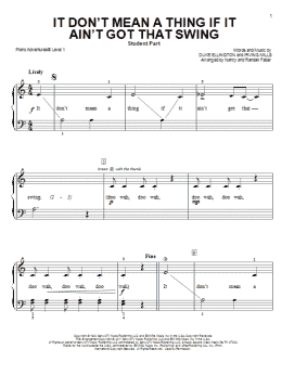 page one of It Don't Mean a Thing If It Ain't Got That Swing (Piano Adventures)