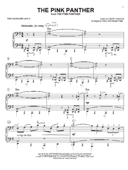 page one of The Pink Panther (Piano Adventures)