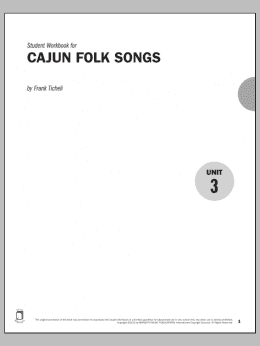 page one of Guides to Band Masterworks, Vol. 3 - Student Workbook - Cajun Folk Songs (Instrumental Method)