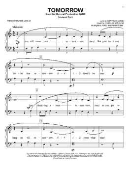 page one of Tomorrow (Piano Adventures)