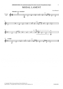 page one of Modal Lament (Instrumental Solo)