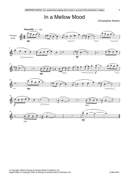 page one of In A Mellow Mood (Instrumental Solo)