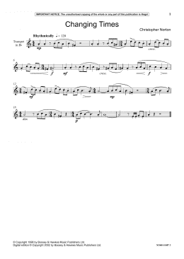 page one of Changing Times (Instrumental Solo)