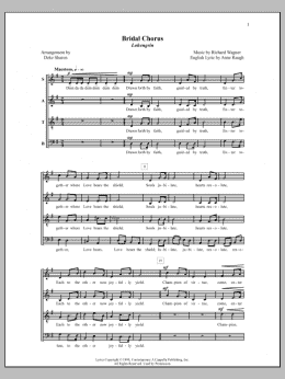 page one of Bridal Chorus from "Lohengrin" (SATB Choir)