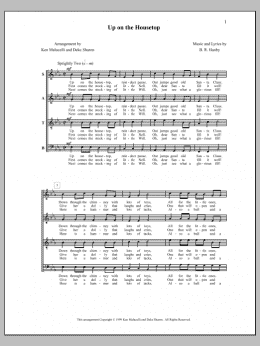 page one of Up on the Housetop (SATB Choir)