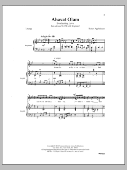 page one of Ahavat Olam (SATB Choir)