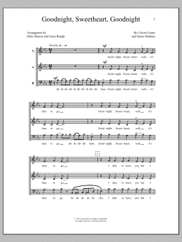 page one of Goodnight, Sweetheart, Goodnight (SAB Choir)