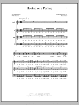 page one of Hooked On A Feeling (TTBB Choir)