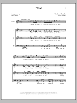 page one of I Wish (TBB Choir)