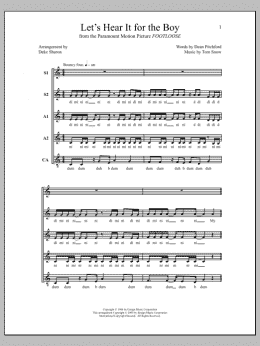 page one of Let's Hear It for the Boy (Choir)