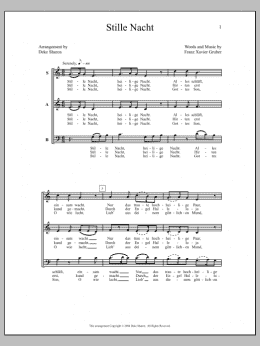 page one of Stille Nacht (SAB Choir)