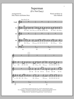 page one of Superman (it's Not Easy) (TTBB Choir)