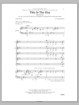 page one of This Is the Day (SSATB Choir)