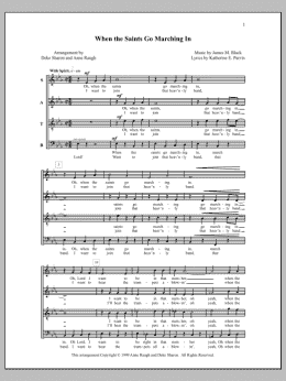 page one of When the Saints Go Marching In (SATB Choir)