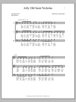 page one of Jolly Old Saint Nicholas (SAB Choir)