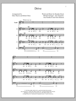 page one of Drive (SATB Choir)