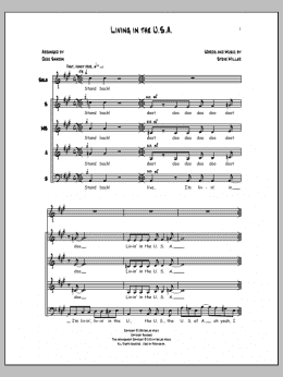 page one of Living in the U.S.A. (SSAB Choir)