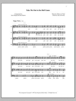 page one of Take Me Out To The Ball Game (SATB Choir)