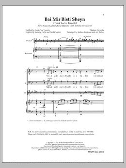 page one of Bai Mir Bisti Sheyn (SATB Choir)