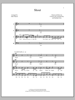 page one of Shout (SATB Choir)