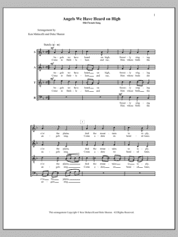page one of Angels We Have Heard on High (SATB Choir)