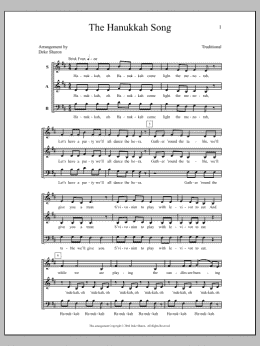 page one of The Hanukkah Song (SAB Choir)