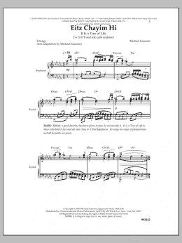 page one of Eitz Chayim Hi (SATB Choir)