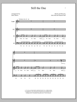 page one of Still the One (TTBB Choir)