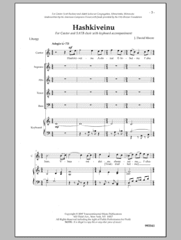 page one of Hashkiveinu (SATB Choir)