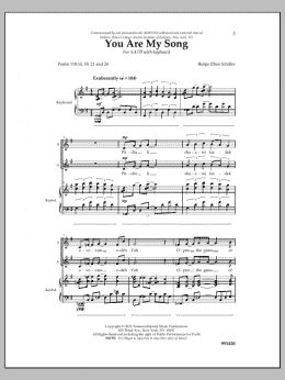 page one of You Are My Song (SATB Choir)