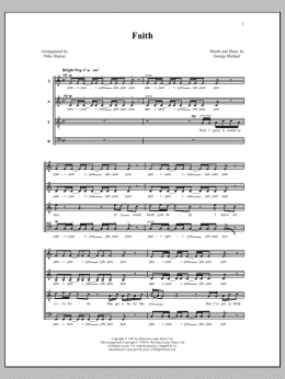 page one of Faith (SATB Choir)