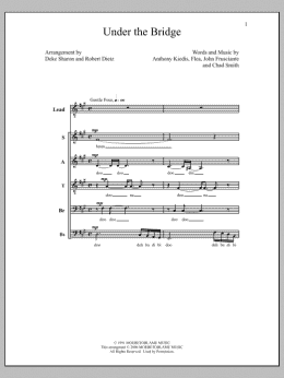 page one of Under The Bridge (SATBB Choir)