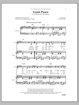 page one of Grant Peace (SATB Choir)