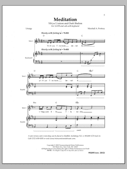 page one of Meditation (SATB Choir)
