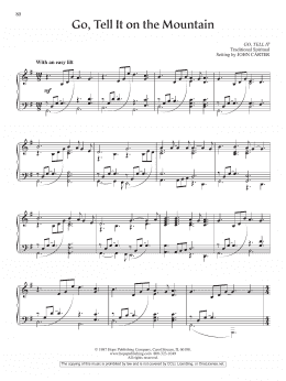 page one of Go, Tell It on the Mountain (Piano Solo)