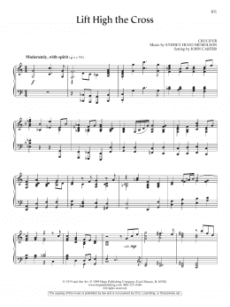 page one of Lift High the Cross (Piano Solo)