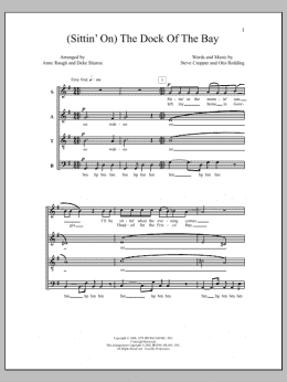 page one of (Sittin' On) The Dock of the Bay (SATB Choir)