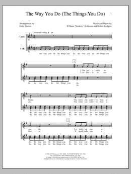 page one of The Way You Do (The Things You Do) (TTB Choir)