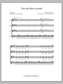 page one of Turn The Beat Around (arr. Deke Sharon) (SSAA Choir)